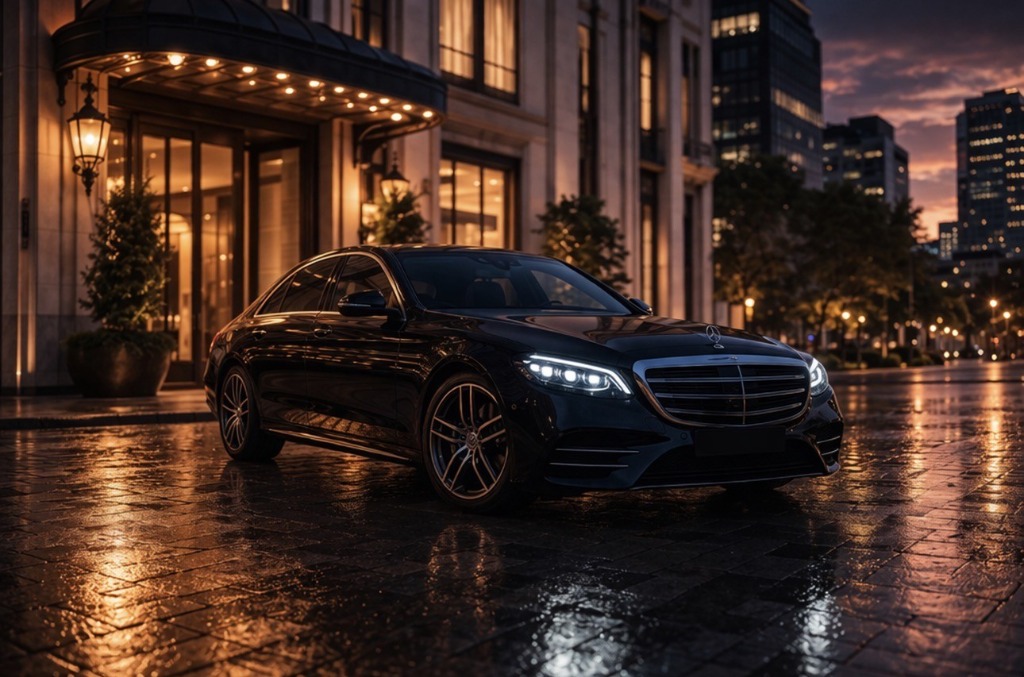 Premium Limousine bei Nacht